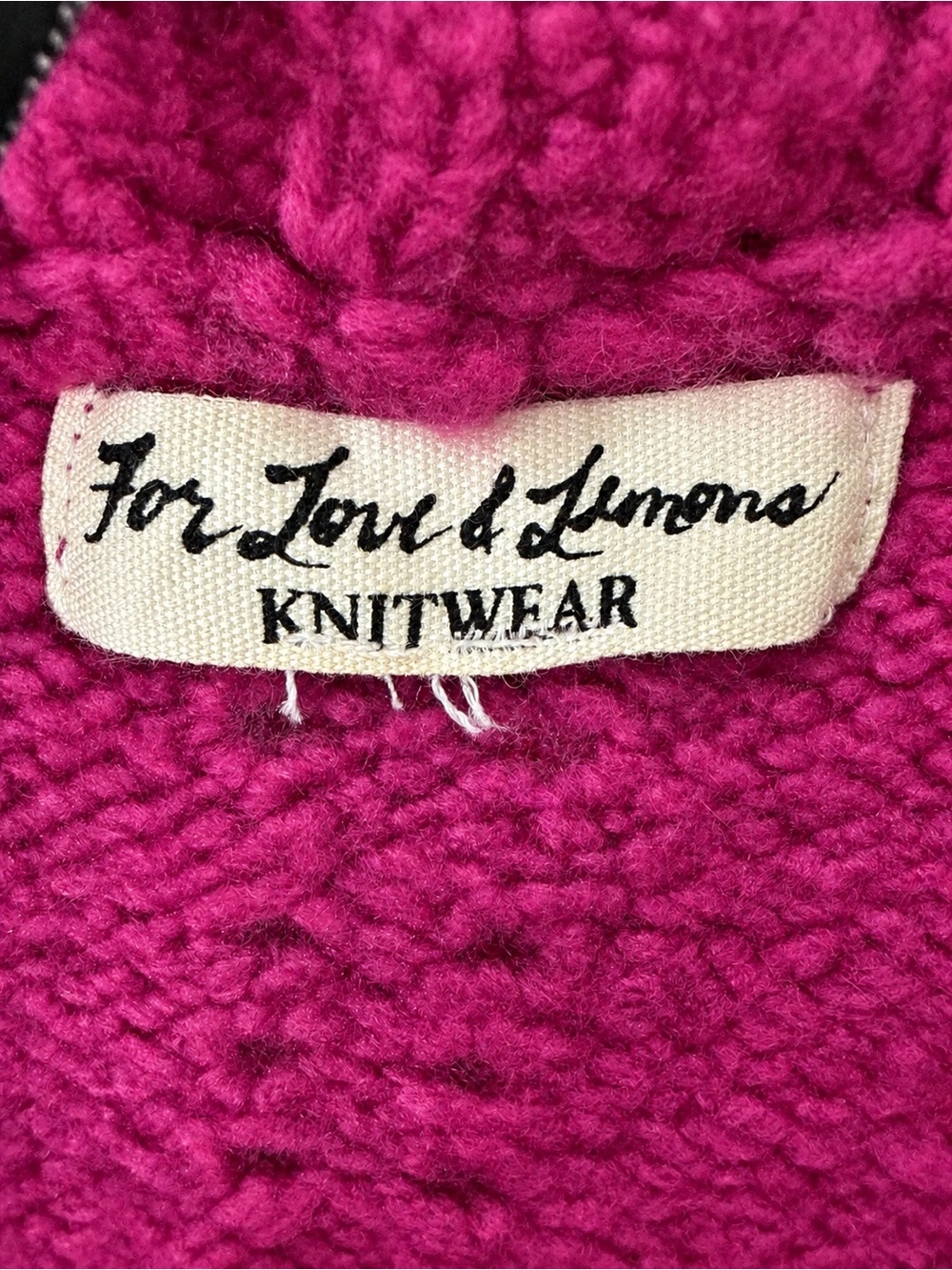 For Love & Lemons Pink Pointelle Puff Sleeve Knit Sweater Estimated Size Small - Picture 6 of 7